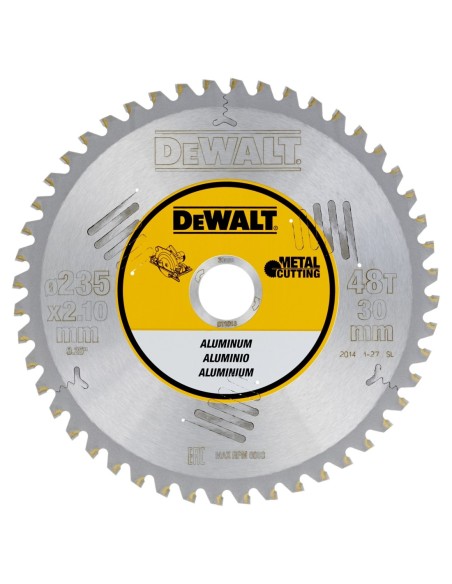 DT1913-QZ - Hoja de sierra circular portátil 235x30mm 48D para Aluminio