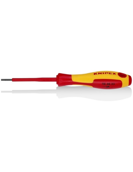 Destornilladores para tornillos planos mango aislante en dos componentes, según norma VDE bruñido 177 mm KNIPEX 98 20 25