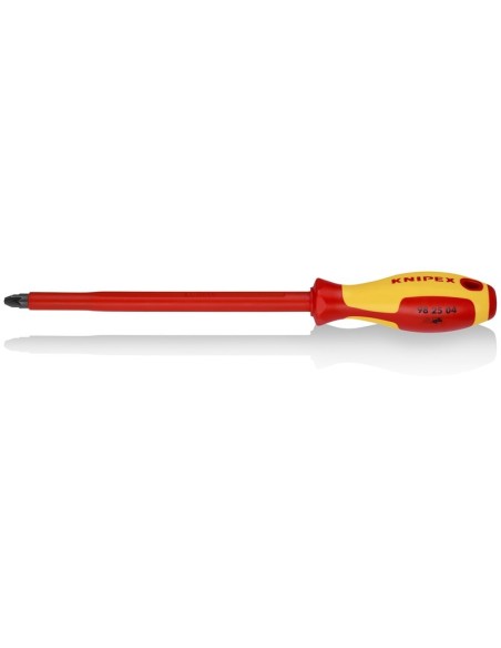 Destornillador para tornillos cruciformes Pozidriv mango aislante en dos componentes, según norma VDE bruñido 320 mm KNIPEX 98