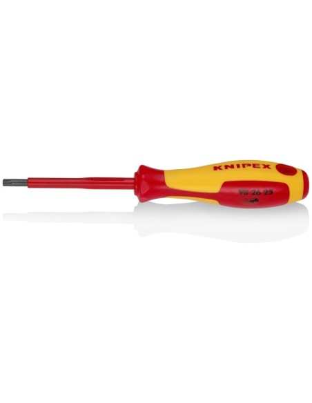 Destornillador para tornillos Torx mango aislante en dos componentes, según norma VDE bruñido 185 mm KNIPEX 98 26 25