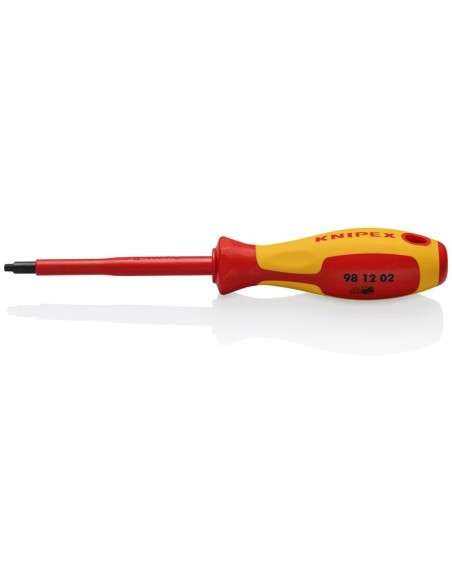 Destornillador R2 mango aislante en dos componentes, según norma VDE bruñido 210 mm KNIPEX 98 12 02