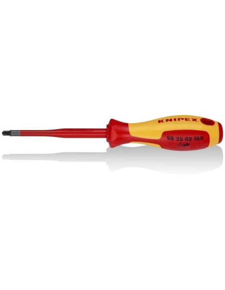 Destornillador (Slim) PlusMinus Pozidriv mango aislante en dos componentes, según norma VDE bruñido 212 mm KNIPEX 98 25 02 SLS
