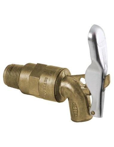 GRIFO PARA DESCARGA DE BIDONES POR GRAVEDAD, METAL, 3/4 BSP (M)
