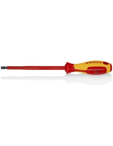 Destornilladores para tornillos planos mango aislante en dos componentes, según norma VDE bruñido 262 mm KNIPEX 98 20 65