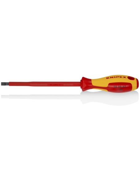 Destornilladores para tornillos planos mango aislante en dos componentes, según norma VDE bruñido 262 mm KNIPEX 98 20 65