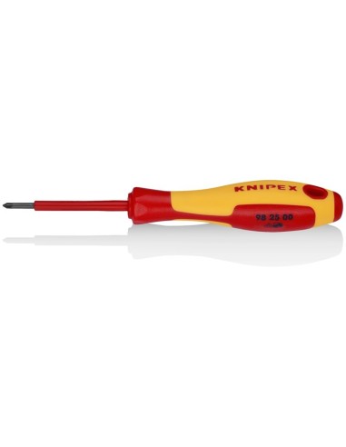 Destornillador para tornillos cruciformes Pozidriv mango aislante en dos componentes, según norma VDE bruñido 162 mm KNIPEX 98