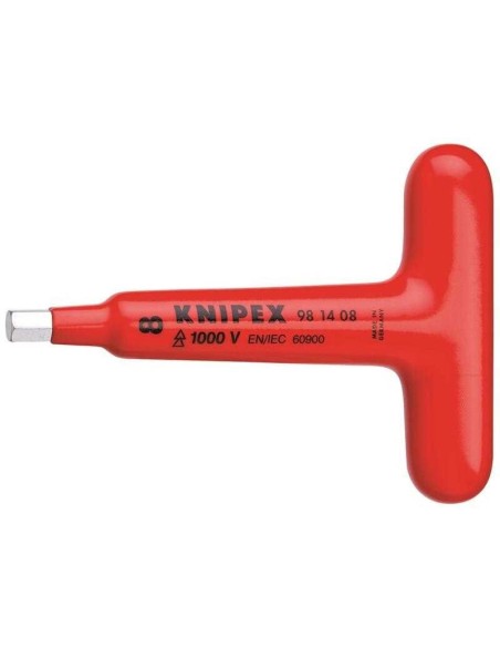 Destornillador para tornillos de hexágono interior con mango en forma de T 120 mm KNIPEX 98 14 08
