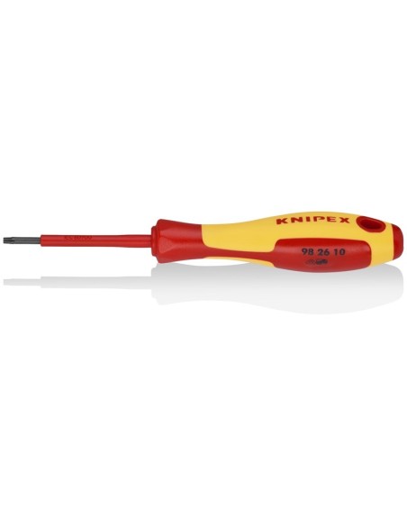 Destornillador para tornillos Torx mango aislante en dos componentes, según norma VDE bruñido 160 mm KNIPEX 98 26 10