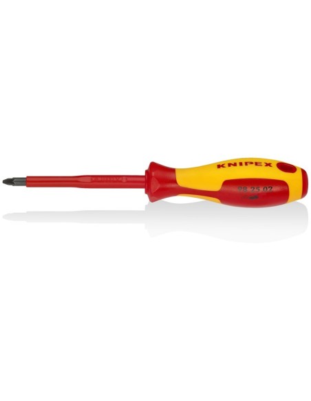 Destornillador para tornillos cruciformes Pozidriv mango aislante en dos componentes, según norma VDE bruñido 212 mm KNIPEX 98