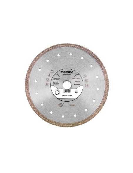 Disco de cortar de diamante 230x22,23mm, TP, azulejos professional (628580000)