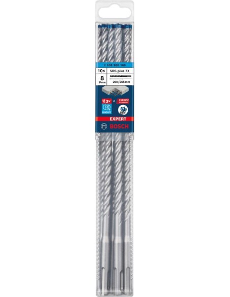 Broca percut. SDS-plus 7x8x200x265mm 10St EXPERT Bosch