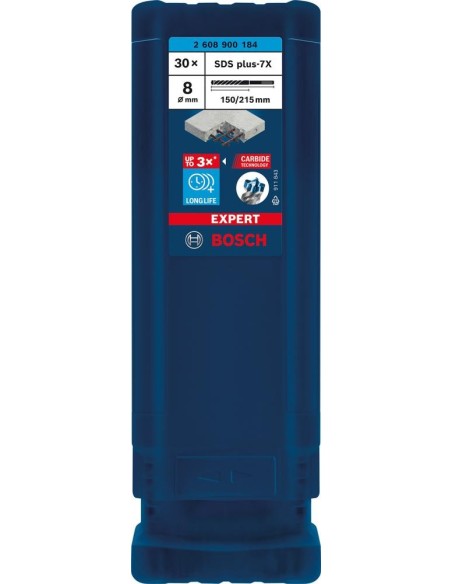 Broca percut. SDS-plus 7x8x150x215mm 30St EXPERT Bosch