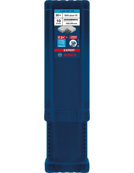 Broca percut. SDS-plus 7x10x200x265mm 30St EXPERT Bosch