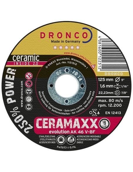 Disco de corte ultra rápido AK 46 V Evolution CERAMAXX