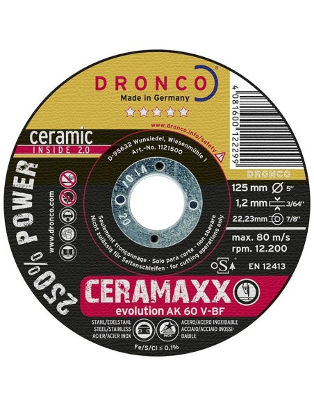 Disco de corte ultra rápido AK 60 V Evolution CERAMAXX