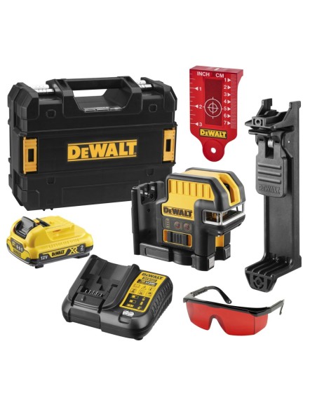 DCE0825D1R-QW - Láser autonivelante de líneas en cruz + 5 puntos 12 V - rojo