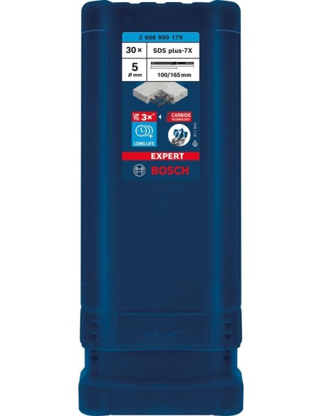 Broca percut. SDS-plus 7x5x100x165mm 30St EXPERT Bosch