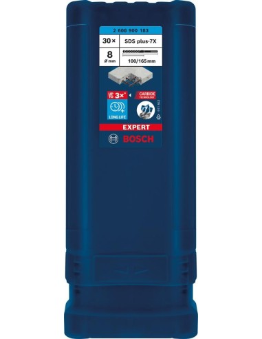 Broca percut. SDS-plus 7x8x100x165mm 30St EXPERT Bosch