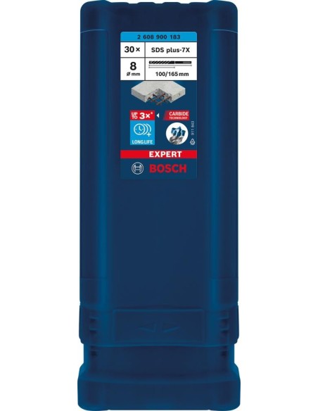 Broca percut. SDS-plus 7x8x100x165mm 30St EXPERT Bosch