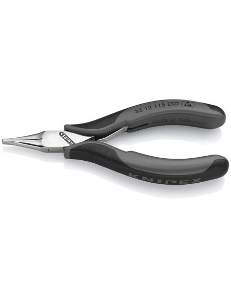 Alicate de montaje para electrónica ESD con fundas multicomponentes 115 mm KNIPEX 35 12 115 ESD