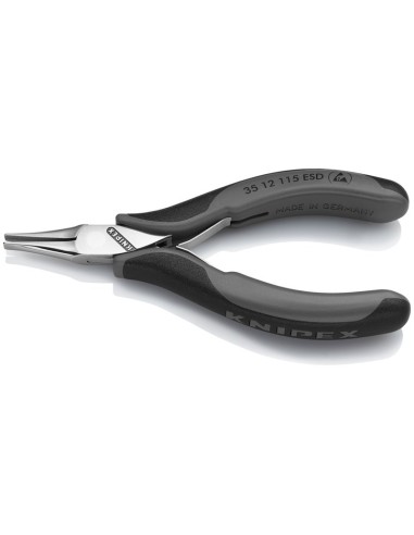 Alicate de montaje para electrónica ESD con fundas multicomponentes 115 mm KNIPEX 35 12 115 ESD