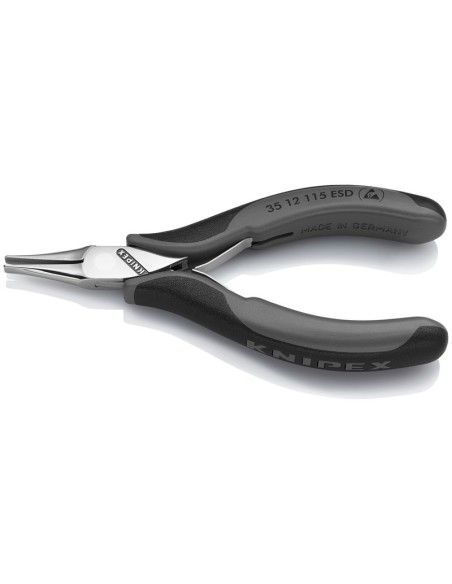Alicate de montaje para electrónica ESD con fundas multicomponentes 115 mm KNIPEX 35 12 115 ESD