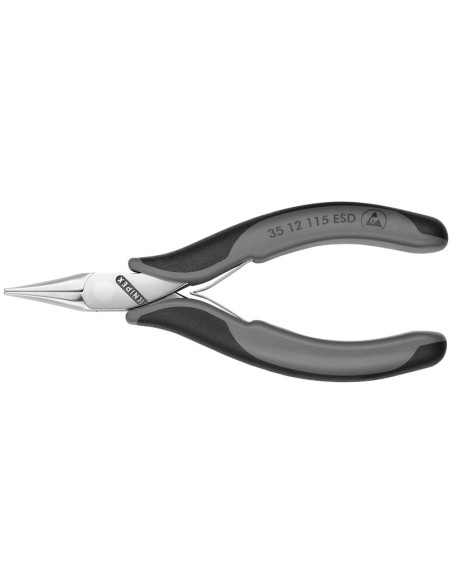 Alicate de montaje para electrónica ESD con fundas multicomponentes 115 mm KNIPEX 35 12 115 ESD