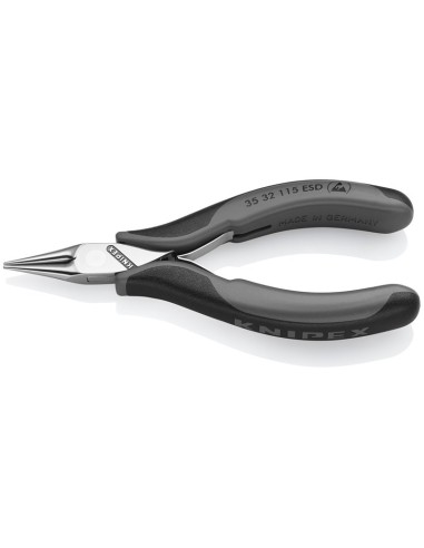 Alicate de montaje para electrónica ESD con fundas multicomponentes 115 mm KNIPEX 35 32 115 ESD