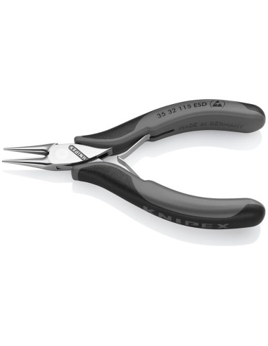 Alicate de montaje para electrónica ESD con fundas multicomponentes 115 mm KNIPEX 35 32 115 ESD