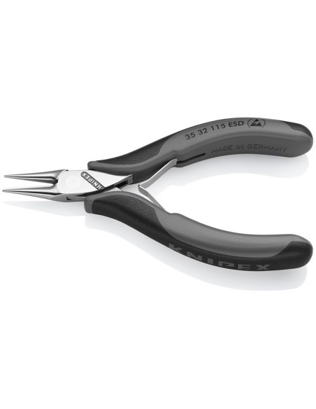 Alicate de montaje para electrónica ESD con fundas multicomponentes 115 mm KNIPEX 35 32 115 ESD