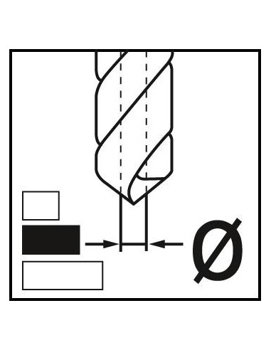 Broca corta HSS DIN1897N 2,2mm 135G tipo N 2,5xD A0222.2 TiN pnta Dormer