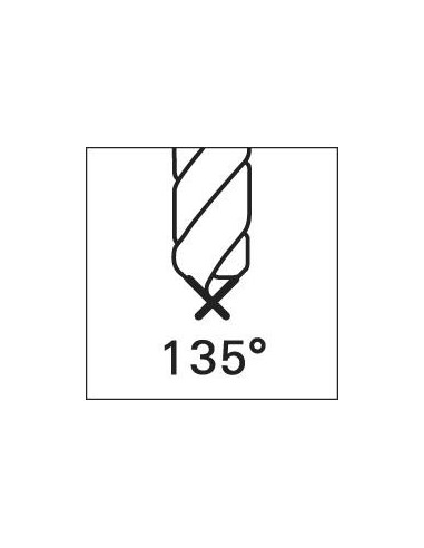 Broca corta HSS DIN1897N 8,7mm 135G tipo N 2,5xD A0228.7 TiN pnta Dormer