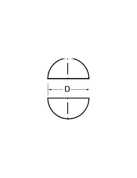 Buril semicircular MDI rectificado 8x75mm WILKE