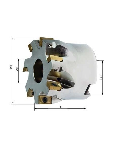Portacuchillas áng. 90grados Z6 refrigeración interna D40mm para APKT10