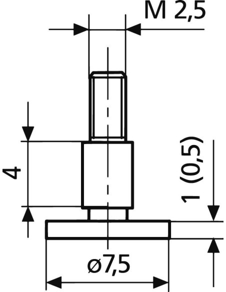 Calibre de medición para plato 7,5x1,0mm MAHR