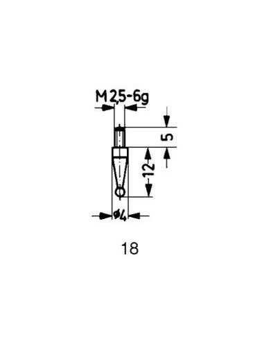 Calibre de medición acerotipo 18/ 4.0mm KÄFER