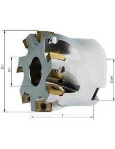 Portacuchillas áng. 90grados Z8 refrigeración interiorD63mm para APKT10