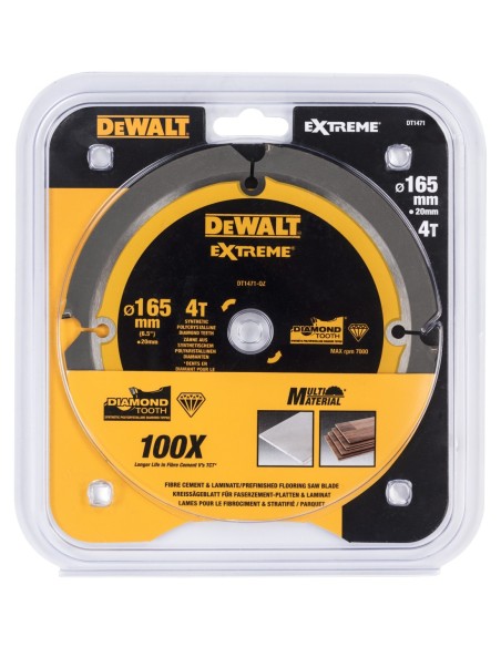 DT1471-QZ - Hojas para sierra circular Multi-Material 165mm 4T