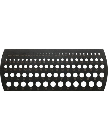 Calibre milimétrico de agujeros 0,1-10mm/ 0,1mm