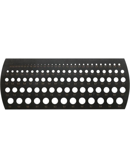 Calibre milimétrico de agujeros 0,1-10mm/ 0,1mm