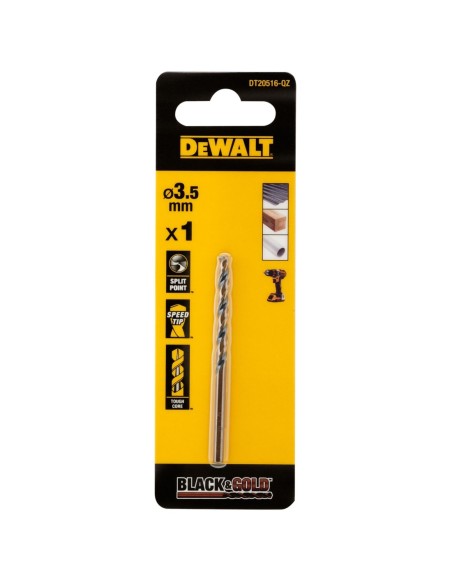 DT20516-QZ - Broca Black&Gold 3.5mm