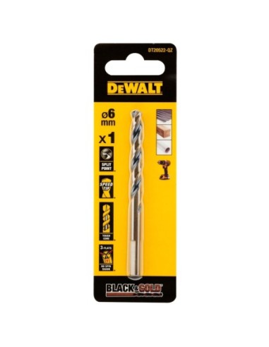 DT20523-QZ - Broca Black&Gold 6.5mm