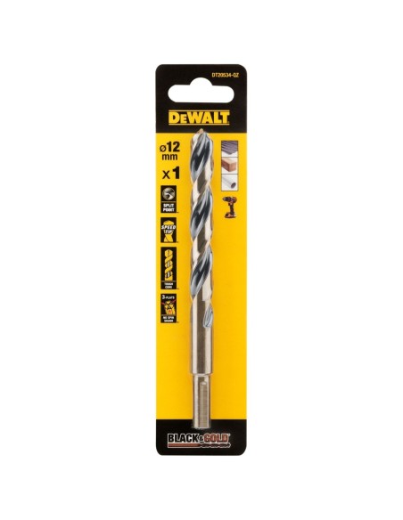 DT20534-QZ - Broca Black&Gold 12mm