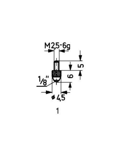 Calibre de medición acerotipo 1/estándar KÄFER
