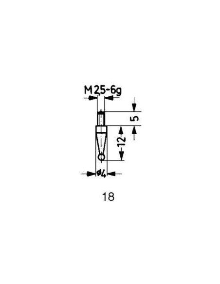 Calibre de medición acerotipo 18/ 3.0mm KÄFER