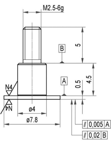 Calibre de medición aceroplato 7,8x0,5mm KÄFER