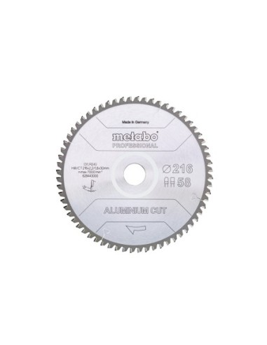 Hoja de sierra aluminium cut - professional, 216x30 Z58 FZ/TZ 5°neg (628443000)