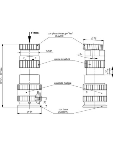 Elementos de apoyo 6425A-230mm AMF
