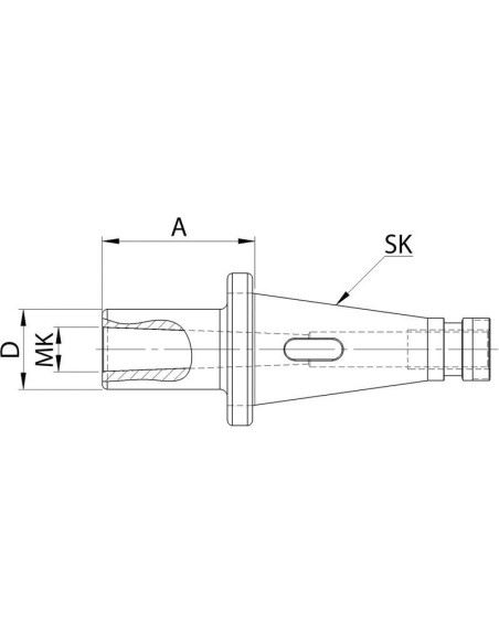 Casquillo inserc. DIN2080forma D SK50/MK2 FORTIS