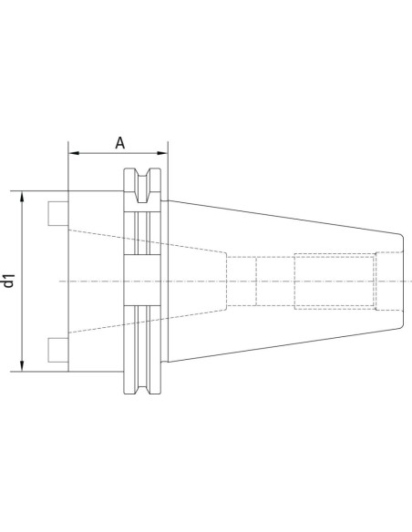 Casquillo interm DIN69871A SK50/SK40 FORTIS